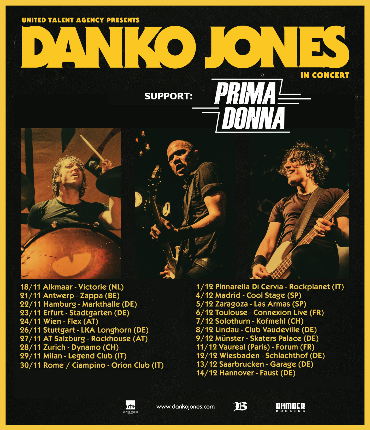PRIMA DONNA + DANKO JONES EU TOUR 2018
